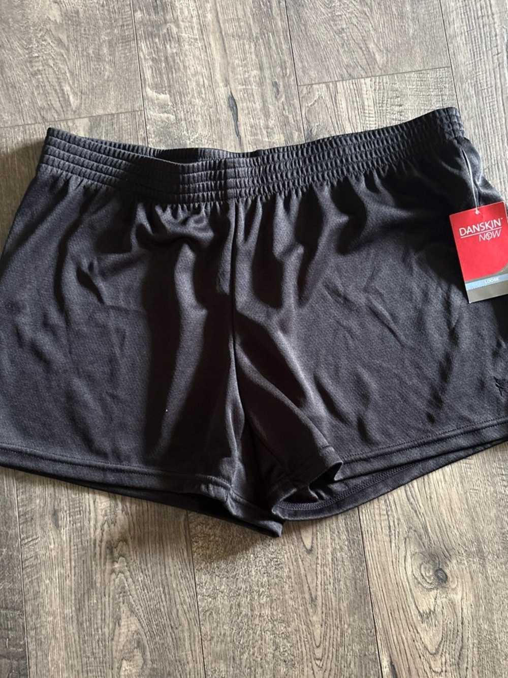 Danskin Now Black Women's Athletic Shorts with Elastic Waistband